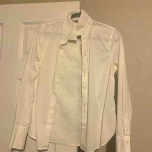 2 pack of white button up shirts